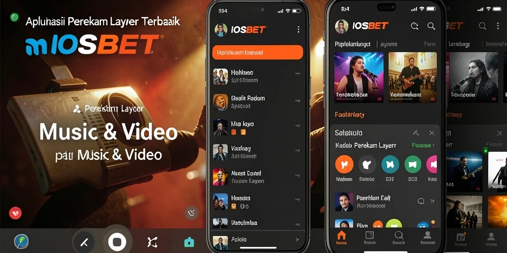 Antarmuka sederhana dan fungsional dari aplikasi Perekam Layar IOSBET.