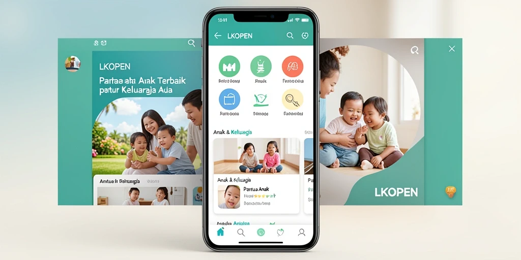 Tampilan antarmuka LKOPEN yang sederhana dan informatif untuk Pantau Anak.