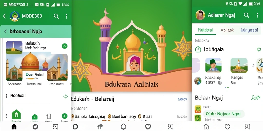 Antarmuka MODE303 yang menarik dan edukatif untuk Belajar Ngaji.
