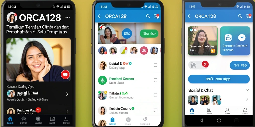 Tampilan antarmuka ORCA128 yang ramah pengguna untuk interaksi sosial.