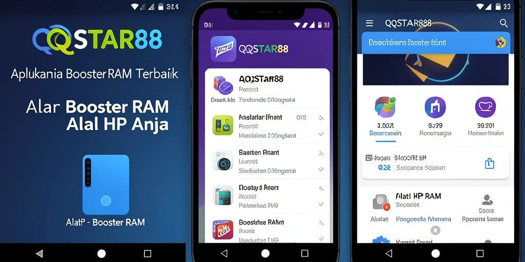 Tampilan antarmuka utama QQSTAR88 dengan fungsi optimasi RAM