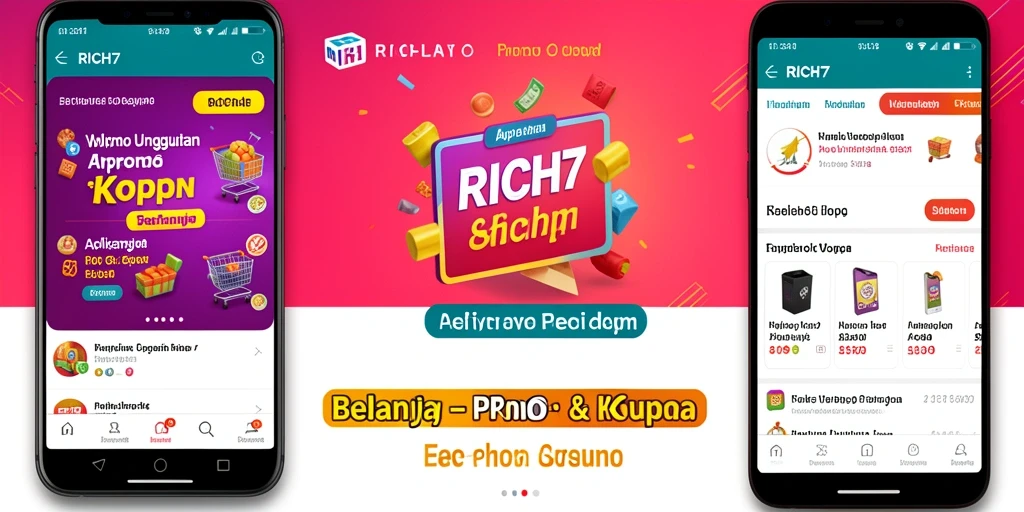 Tampilan antarmuka RICH7 yang menarik dan informatif untuk Promo & Kupon.