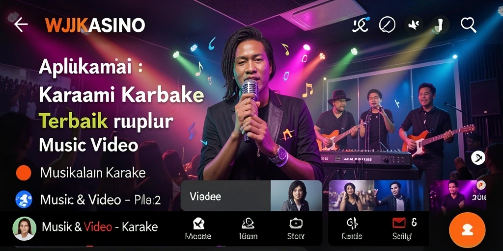 Antarmuka pengguna WJKASINO yang menarik dan fungsional untuk karaoke.