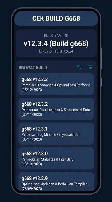 Riwayat Versi g668 untuk Pengguna Android
